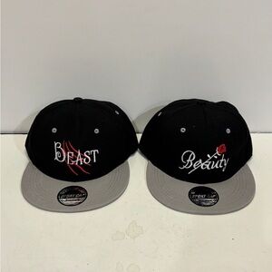 Double Fashion Couple Snapbacks Matching Beauty&Beast Snapbacks Baseball Cap